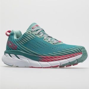 Hoka One One Women’s Clifton 5 Running Sneaker Green-Blue Slate / Canton Size 10